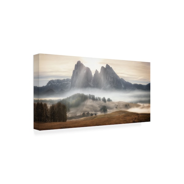 Stan Huang 'Misty Mountains Haze' Canvas Art,24x47